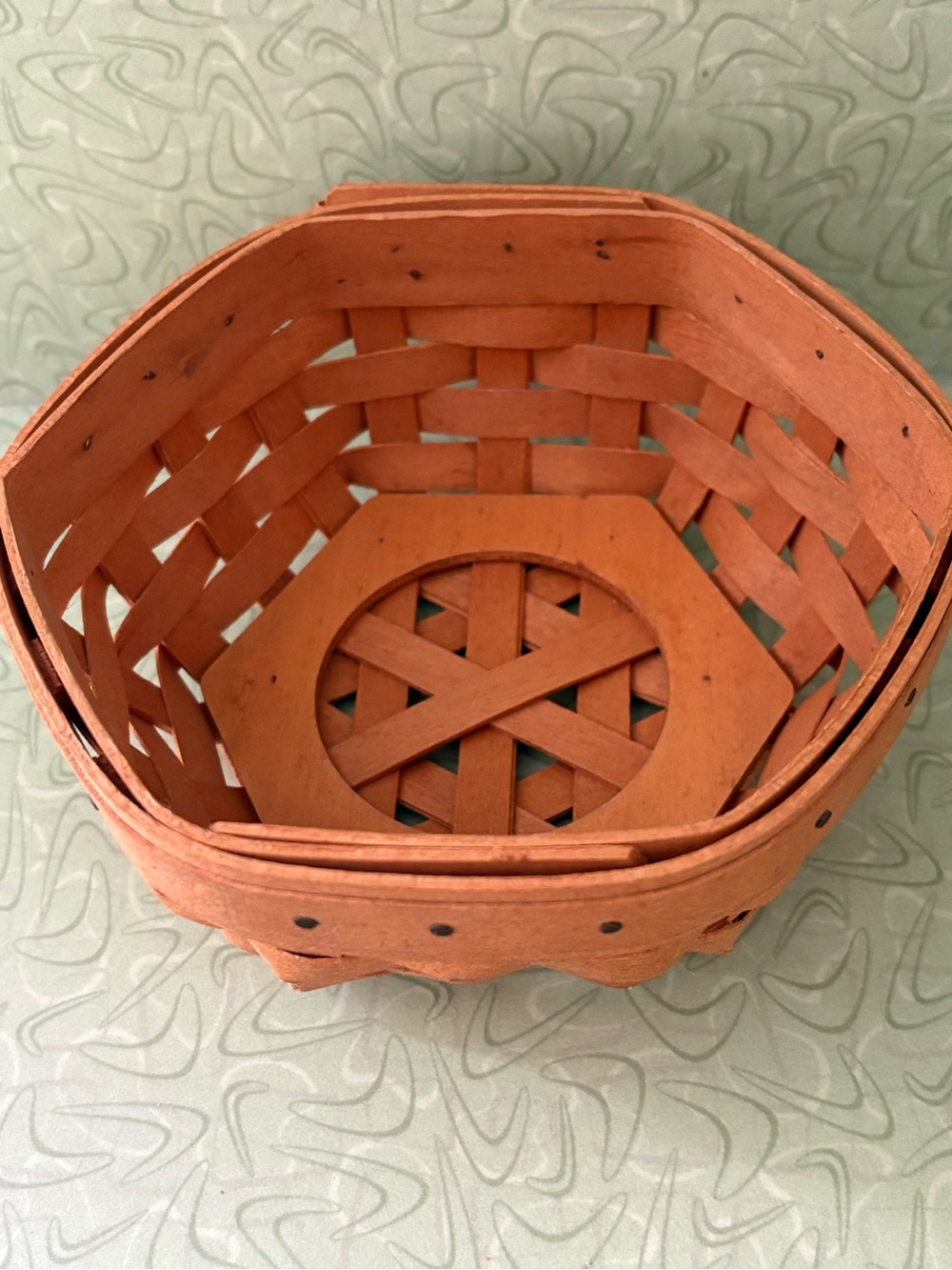 Authentic 2001 Longaberger Small Hexagon Generations Basket Signed